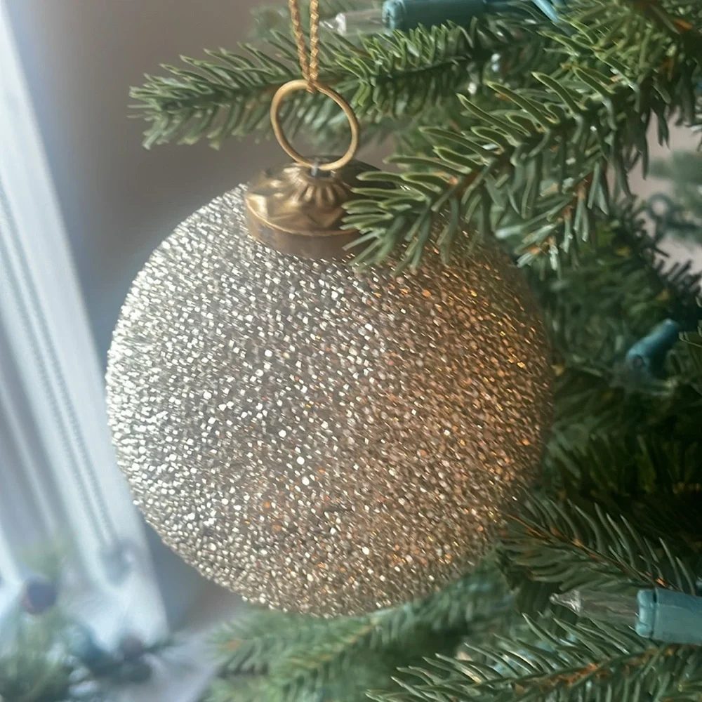 RH Christmas Ball Silver Ornament